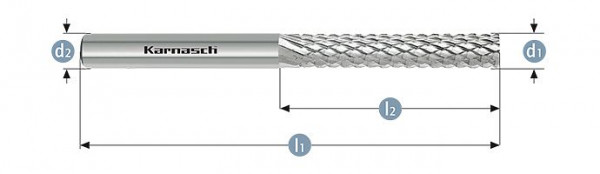 Karnasch Frässtift Reifenreparatur 6,0x35x6x65 HP-3, VE: 2 Stück, 114071100
