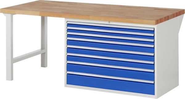 RAU Werkbank Serie 7000 - Modell 7719, B2000 x T900 x H890 mm, Systemunterbau B2000 x T850 x H850 mm, 03-7719A1-209B4M.11