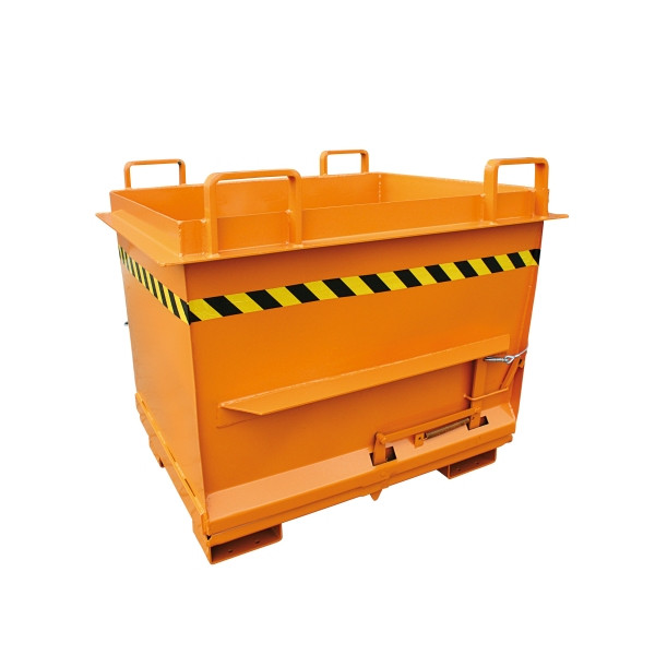 Eichinger Industrie Klappbodenbehälter in konischer Ausführung, 1500 kg, 750 Liter reinorange, 20331000000000