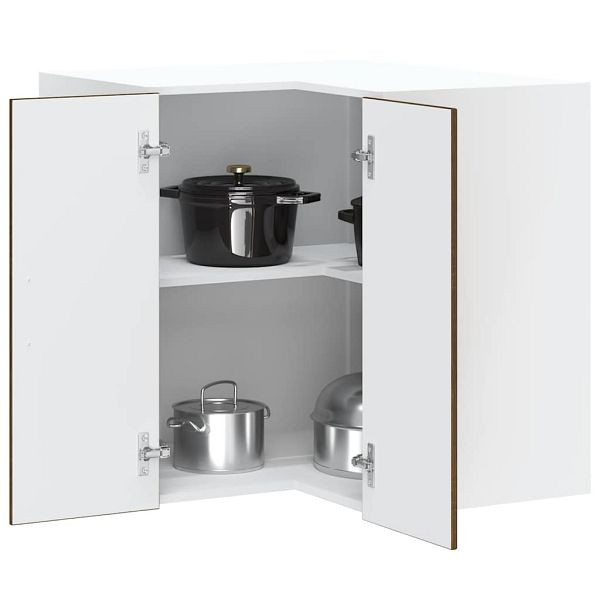 vidaXL Küchen-Eckhängeschrank Lucca Braun Eichen-Optik Holzwerkstoff, 853864