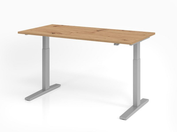 Hammerbacher Schreibtisch XMKA16, 160 x 80 cm, Platte: Asteiche, 25 mm dick, ABS-Dickkante, Rechteckform, VXMKA16/R/S