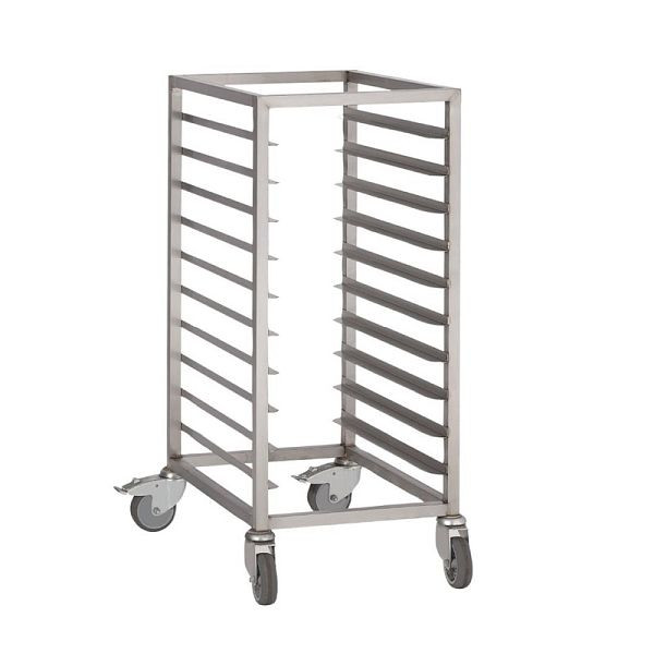 Gastro M Regalwagen GN1/1 10 Etagen, Edelstahl, 4 Rollen, DS454