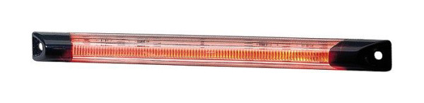 HELLA Umrissleuchte, LED, 24V, Anbau, Lichtscheibenfarbe: glasklar, LED-Lichtfarbe: rot, seitlicher Anbau, 2XS 008 078-001