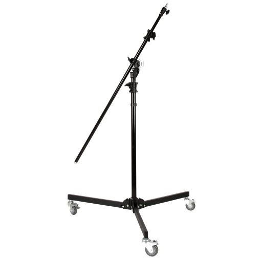 Walimex pro Galgen-/ Rollstativ 130-390cm 3-6 kg, 3x Stativrollen, Befestigungsadapter, Tasche für Gegengewicht, 1017015