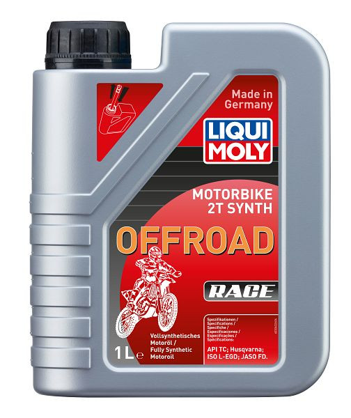 LIQUI MOLY Motoröl Motorbike 2T Synth Offroad Race, Kanister Kunststoff, VE: 1 Liter, 3063