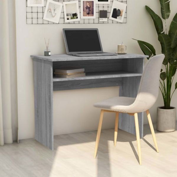 vidaXL Schreibtisch Grau Sonoma 90x50x74 cm Holzwerkstoff, 815463