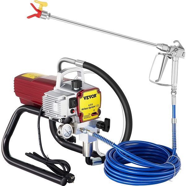 VEVOR 1800W Airless Spritzlackiermaschine 220V Sprühpistole 50Hz Airless-Spritzlackiermaschine, PTJ1800WGYWQPTJ01V2