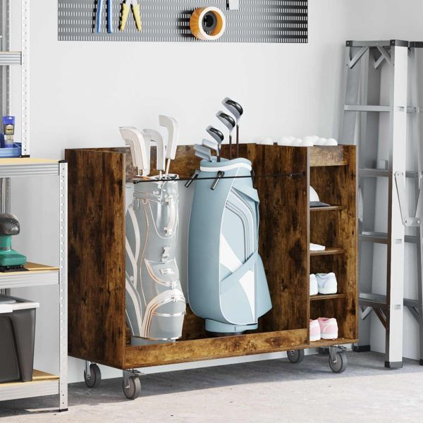 vidaXL Golf Schrank Mit Rad Uni Geräucherte Eiche 120 x 45 x 98 cm, 899475