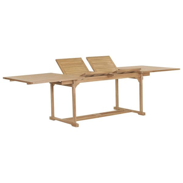 vidaXL Garten-Ausziehtisch 180-280x100x75 cm Massivholz Teak, 44678