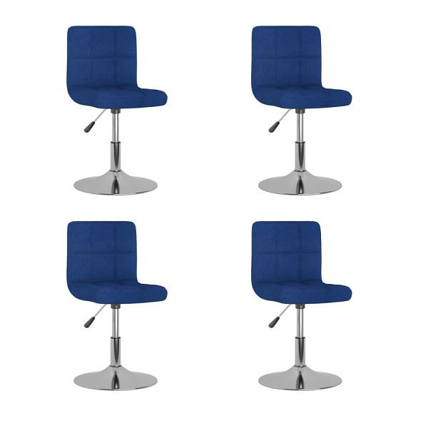vidaXL Esszimmerstühle 4 Stk. Drehbar Blau Stoff, 3087452