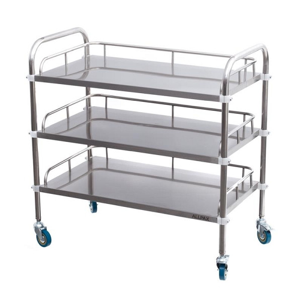 ALLPAX Laborwagen mit 3 Ablagen 80 x 48 x 86 cm, 10022447