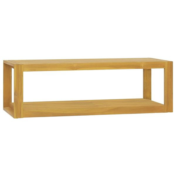 vidaXL Wand-Badregal 110x45x35 cm Massivholz Teak, 338236
