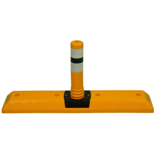 Stein HGS Leitschwelle -Alley- mit Absperrpfosten -Elasto Gelb-, mit kleinen Absperrpfosten, -Elasto Gelb-/ 465mm, 20390