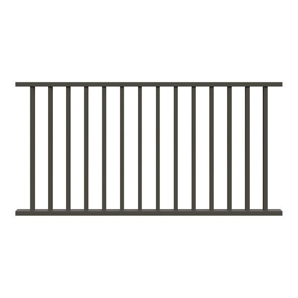 T&J EUTIN-Serie Gartenzaun, 180 x 90 cm, gerade Ausführung, Aluminium, anthrazit, 45450