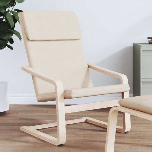 vidaXL Relaxsessel Creme Stoff, polyester, 351050, 8720845742645
