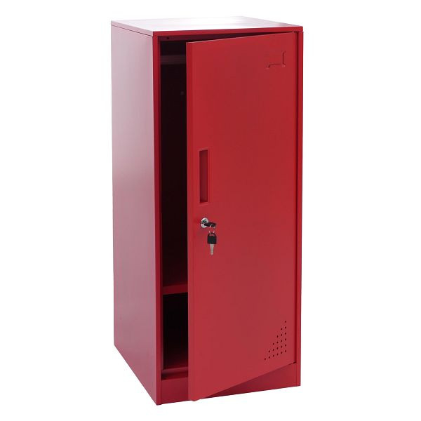 Mendler Spind HWC-P63, Schließfach Wertfachschrank Schließfachschrank Tür Kleiderstange, 90x38x45cm Stahl, rot, 122508