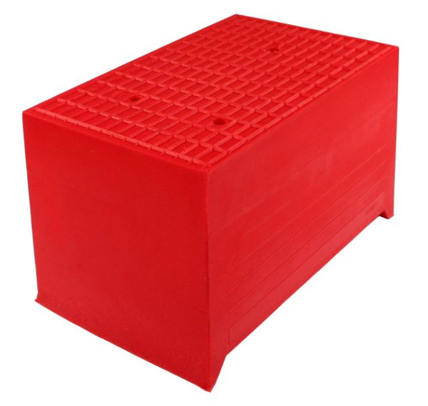 Busching Redline Gummiblock für Hebebühnen, 120/135mm, mit Holzkern H120/135xB140xL230mm, 100876