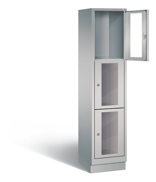 C+P Schließfachschrank Classic, H1800xB420xT500mm, Farbe: Weißaluminium, 8020A123 S10009