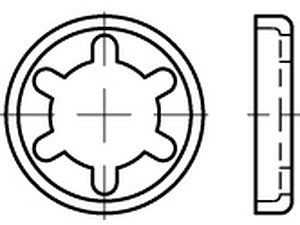 ART 88496 DUBO-Zahntellerringe Stahl galvanisch verzinkt, Typ Nr. 433 VE=S