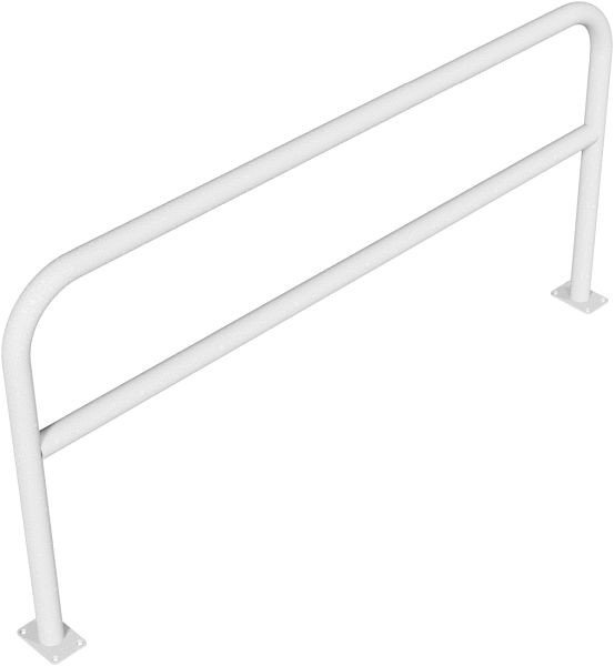 Schake Abweisebügel aus Stahlrohr Ø 60 x 2,5 mm Breite: 2000 mm, Gesamthöhe: 1000 mm mit Querholm, feuerverzinkt zum Aufdübeln, 465_64