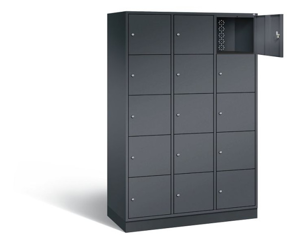 C+P XL-Schließfachschrank Intro, H1950xB1220xT490mm, Farbe: Schwarzgrau, 8570-302 S10081