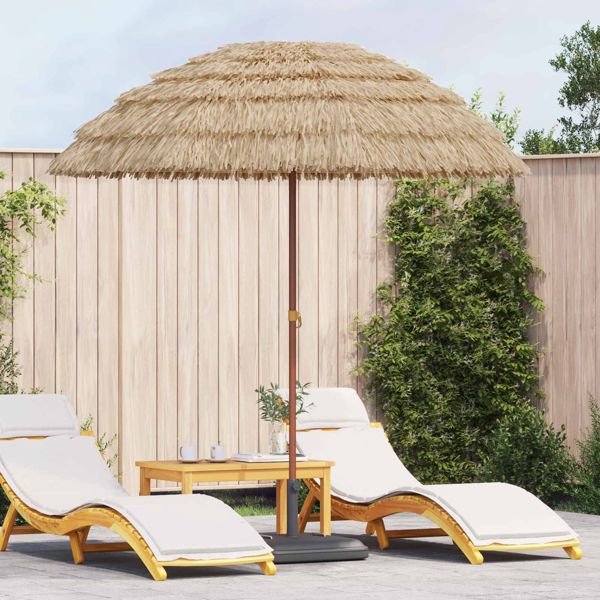vidaXL Strandparasol Natur 205 x 205 x 210 cm Polyester und Stahl, 42006677