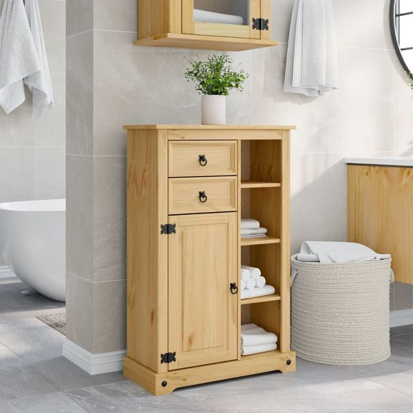 vidaXL Badschrank Corona 70x33x110 cm Massivholz Kiefer, 4013403