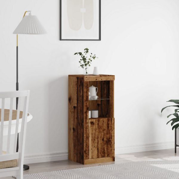 vidaXL Sideboard mit LED-Lichtern Alte Holz 41x37x100 cm, 863024