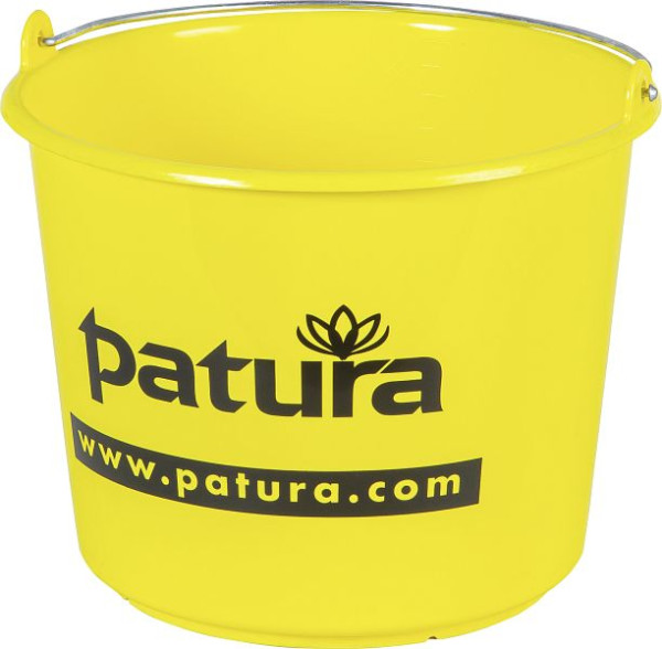 Patura Kunststoff-Eimer, 12 Liter Gelb mit PATURA Aufdruck, 333325