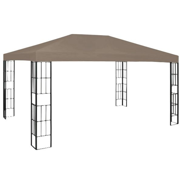 vidaXL Pavillon 4x3 m Taupe, großräumig, elegant, 312258