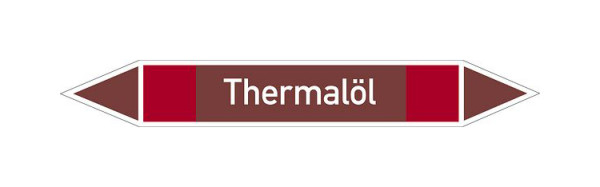 Schilder Klar Rohrleitungskennzeichen Thermalöl, 187x26 mm Folie selbstklebend, 101661/61