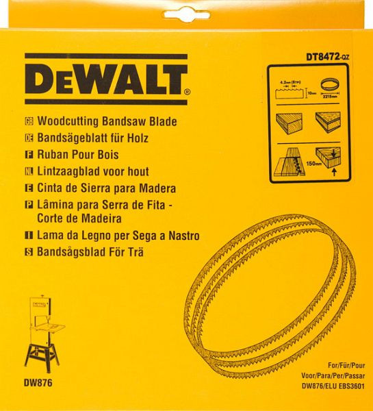 DeWalt Bandsägeblatt 2215x10x0,4mm 4,2mm, speziell gehärtete Zahnreihen, DT8472-QZ