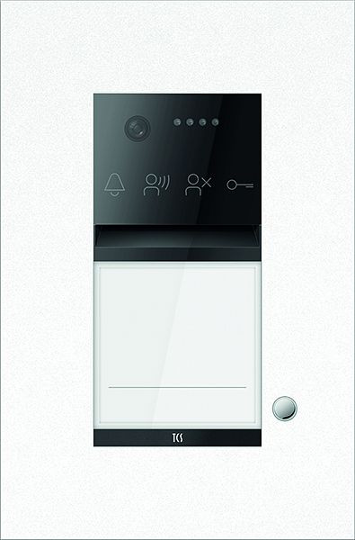 TCS Türkontrollsystem PES PRO Video Außenstation 1T 1 Spalte UP RAL9010 reinweiß, AVU600101-0019