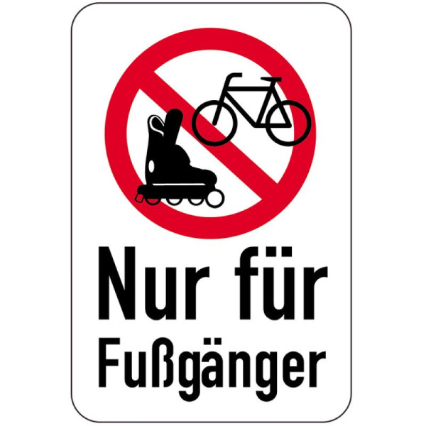 Stein HGS Sonderschild, Nur für Fußgänger, 400 x 600 mm, 15035