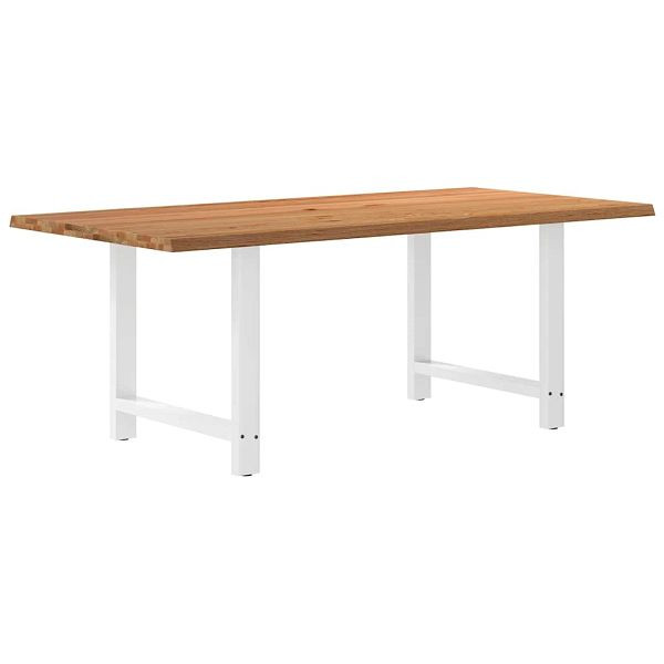 vidaXL Esstisch mit Baumkanten 200x100x74 cm Massivholz Eiche Rechteck, 3305153