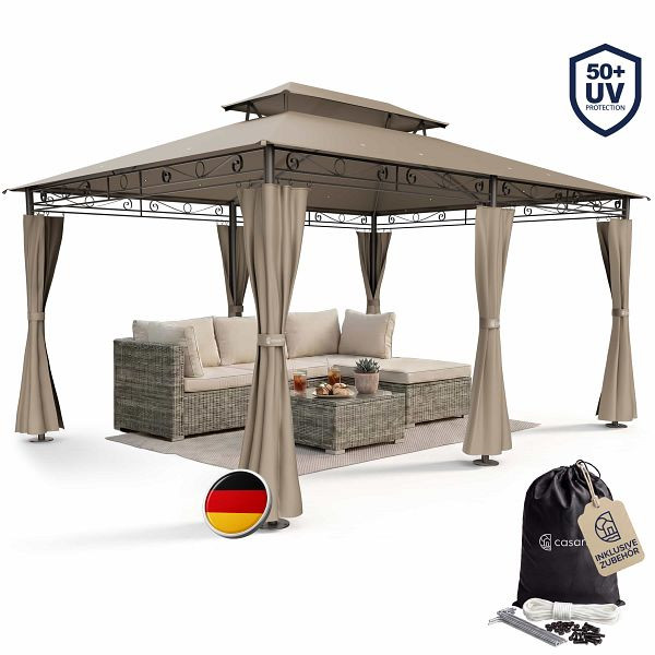 casaria Pavillon Topas Taupe 3x4m UV-Schutz 50+, 994680