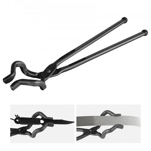 VEVOR Schmiedezange, 463 x 78 x 52,3 mm Z-V-Bit-Schmiedezange 96 ± 5° Maximaler Backenwinkel, Z-V-Bit-Zange aus Kohlenstoffstahl, DZQDPQZV18YZLIJY0V0