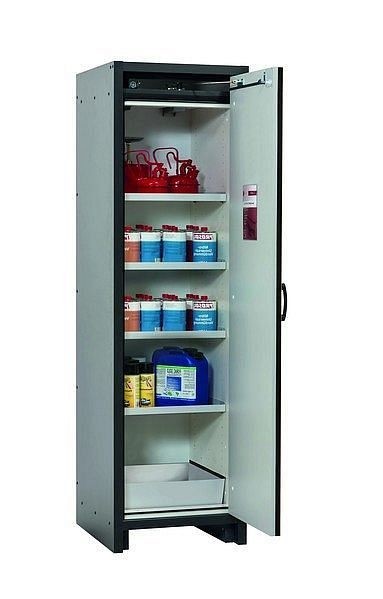 asecos Sicherheitsschrank Q-CLASSIC-30, Q30.195.056.R in sicherheitsgelb RAL 1004 mit 4x Fachboden (Stahlblech), 31007-060-33410