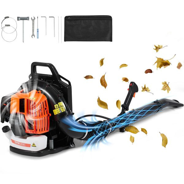 VEVOR Laubbläser Rucksack 62 CC 2-Takt-Benzin-Laubbläser 1110 CFM Luftvolumen, BBSRYCYJLFMMO37OUV0