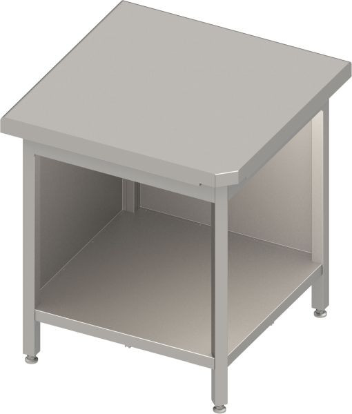 Stalgast Edelstahl Eckmodul 90° "Free Flow" mit offenem Unterschrank 785x785x880 mm, Granitdeckplatte "Standard G1", FF07229