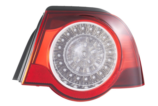 HELLA Heckleuchte, LED, glasklar/rot, äusserer Teil, für u.a. VW Eos (1F7, 1F8), ECE, rechts, 2VA 009 246-141