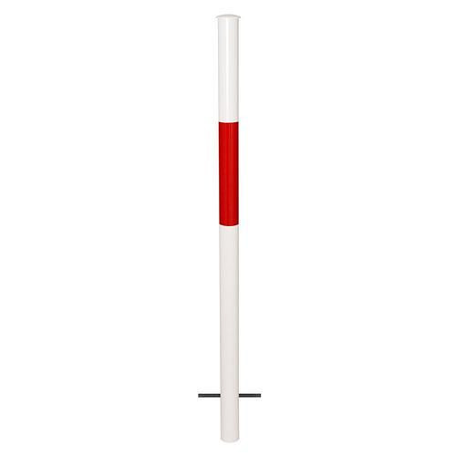 Moravia Systemgeländer Urban, Standrohr, feuerverzinkt, rot-weiß, zum Einbetonieren, Höhe 1000 mm, 310998