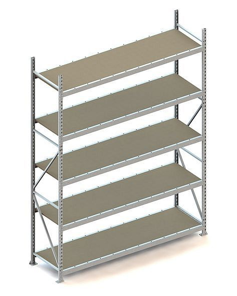 Meta MINI-RACK GR 3000x2200x650 mm, verzinkt, mit Spanplatte, Bodenanzahl: 5, 20051342