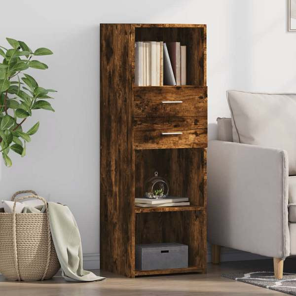 vidaXL Highboard Räuchereiche 40x42,5x124 cm Holzwerkstoff, 846163