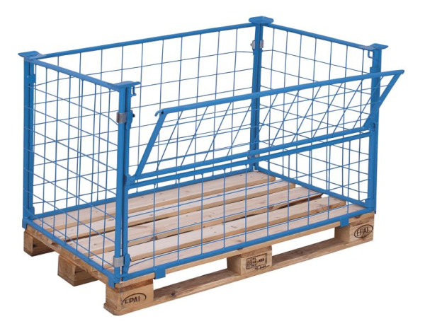 VARIOfit Palettenaufsatz Typ 64, Innenmaße: 1.160 x 760 mm, RAL 5012 lichtblau, Nutzhöhe: 1.000 mm, pa-080.028