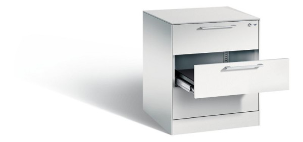 C+P Karteischrank Asisto, H710xB562xT600mm, Farbe: Lichtgrau, Bügelgriff, 146274-322 S10052