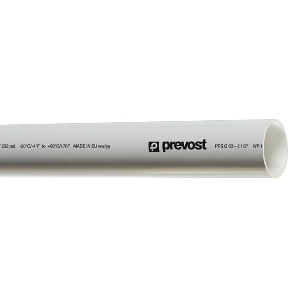 Prevost PPS - Aluminium-Rohr für Vakuum (Grau), Rohraußen-Ø= 20 mm, Länge= 5,5 m, PPS GTU2055