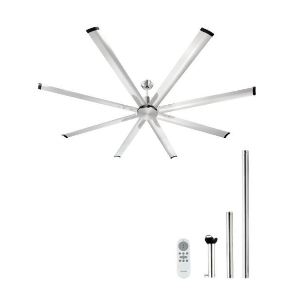 VEVOR 214cm Deckenventilator ohne Beleuchtung Fernbedienung gebürstetes Nickel, WDDS84INCHLYDMCLRV7