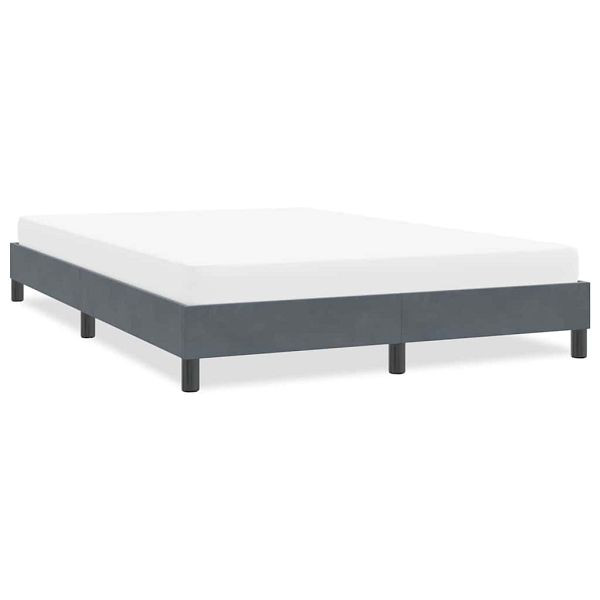 vidaXL Bettgestell ohne Matratze Dunkelgrau 160x210 cm Samt, 4101362