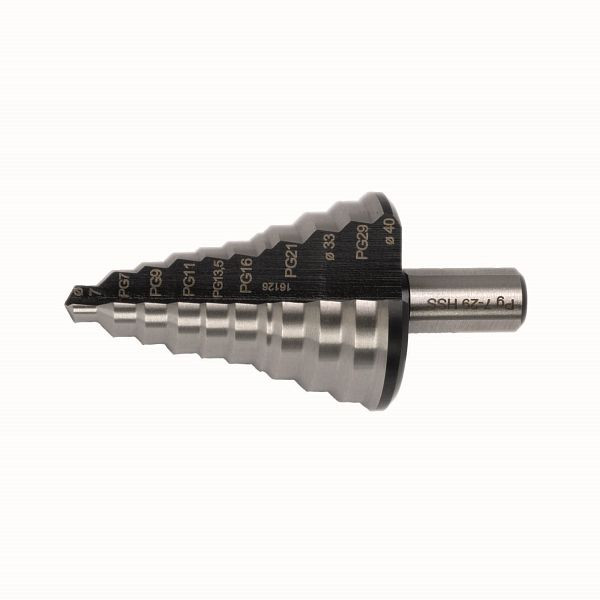 BRINKO Stufenbohrer HSS mit 2 Schneiden, Schaftdurchmesser: 12mm, 918